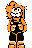 tiny goat lady at bottom of screen